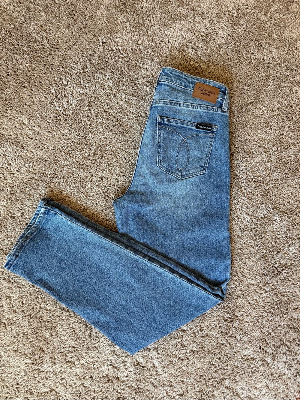 Calvin Klein Blue Straight-Leg Jeans